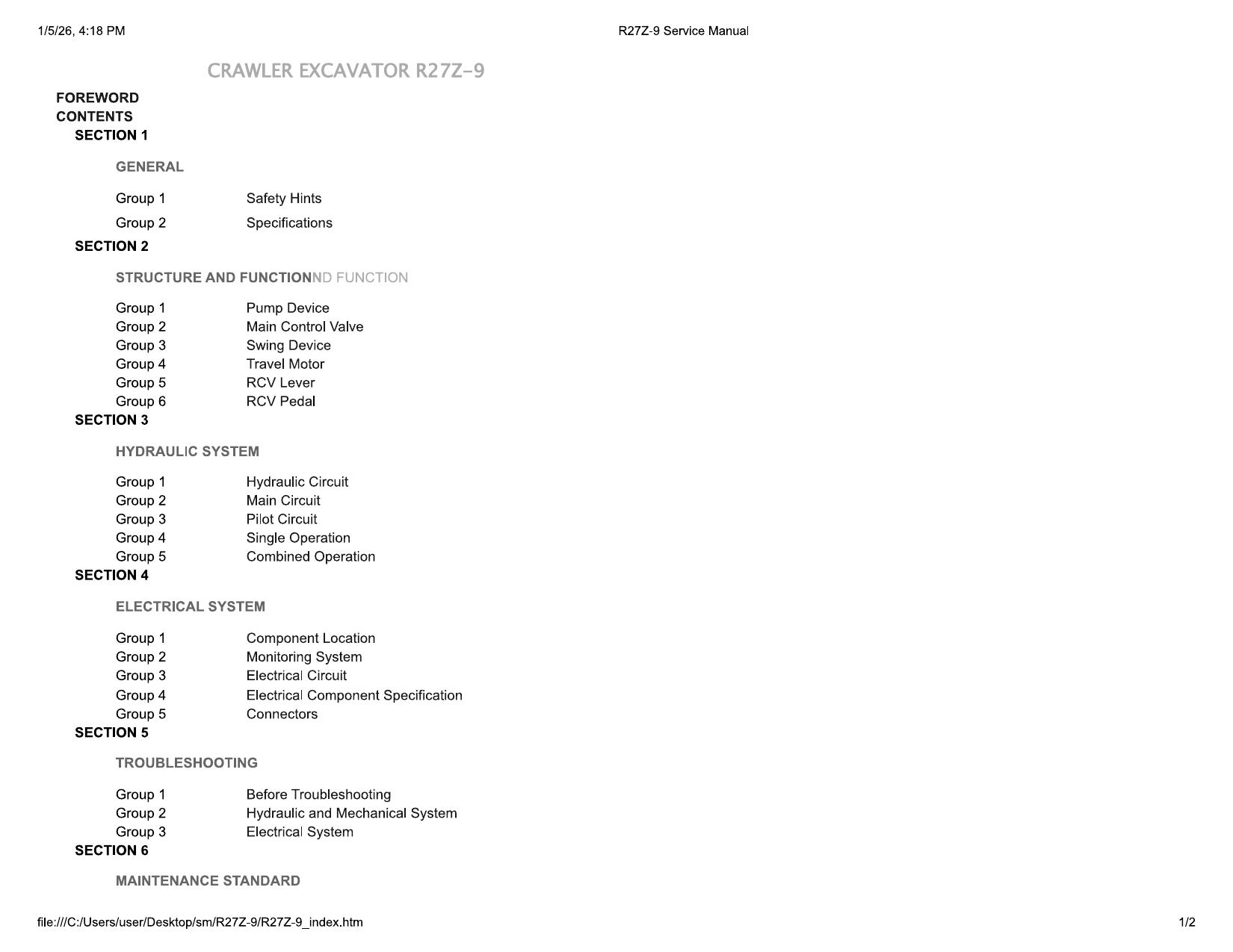 R27Z-9 Service Manual